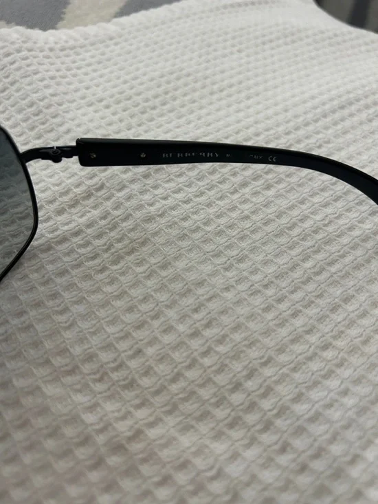 Burberry Shield Sunglasses Y2K Semi Rim Black Grey Lens Minimalist w Case - Picture 5 of 10